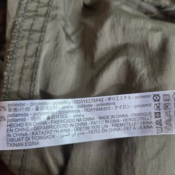 ZARA ( SM ) Gray/Taupe Cargo Parachute Baggy Drawstring Pants - Picture 6 of 6